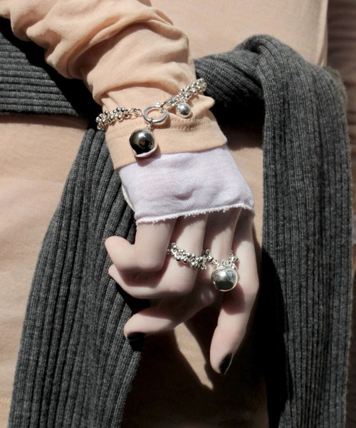 Soierie(ソワリー)の「ポム チェーン リング / Pome chain ring(リング・レディース・シルバー/シルバー×ゴールド・FREE)」の7枚目の写真