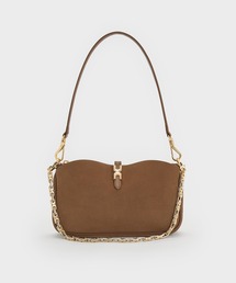 CHARLES & KEITH | Adalyn アダリン リサイクルスエード チェーンハンドルショルダーバッグ(ショルダーバッグ)