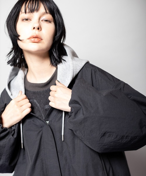 OSMOSIS（オズモーシス）の「フーデッドバルーンコート（その他アウター・レディース・ベージュ/ライトカーキ/ブラック・ONE SIZE）」の14枚目の写真