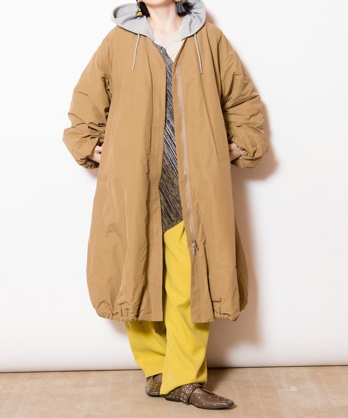 OSMOSIS（オズモーシス）の「フーデッドバルーンコート（その他アウター・レディース・ベージュ/ライトカーキ/ブラック・ONE SIZE）」の22枚目の写真