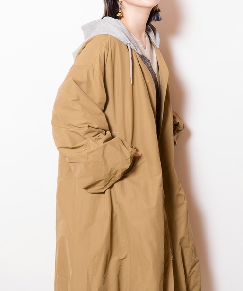 OSMOSIS（オズモーシス）の「フーデッドバルーンコート（その他アウター・レディース・ベージュ/ライトカーキ/ブラック・ONE SIZE）」の10枚目の写真