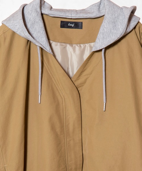 OSMOSIS（オズモーシス）の「フーデッドバルーンコート（その他アウター・レディース・ベージュ/ライトカーキ/ブラック・ONE SIZE）」の4枚目の写真