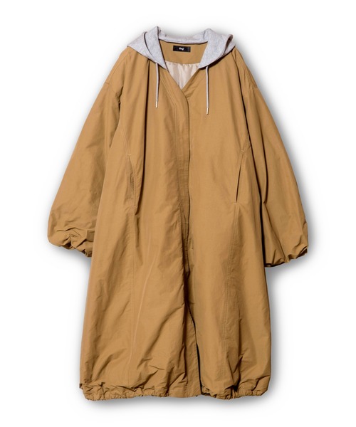 OSMOSIS（オズモーシス）の「フーデッドバルーンコート（その他アウター・レディース・ベージュ/ライトカーキ/ブラック・ONE SIZE）」の5枚目の写真