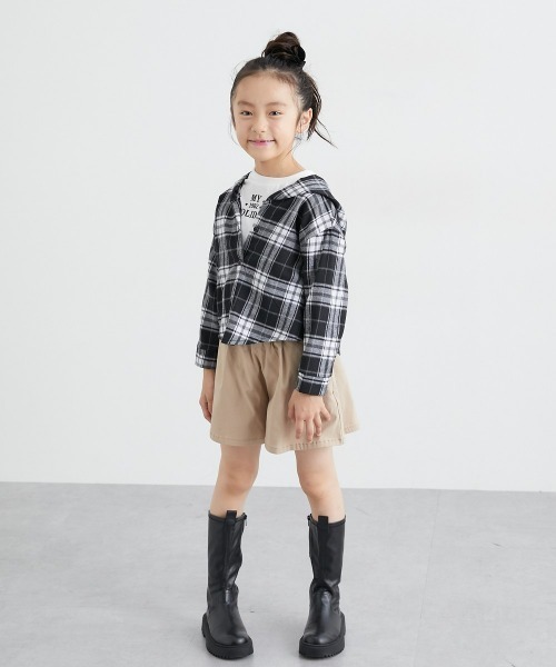 セール】チェック柄 ドッキングシャツ（シャツ/ブラウス）｜QUNTSTYLE