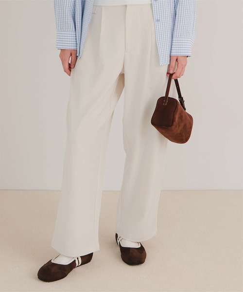 miette(ミエット)の「ローライズスラックスパンツ(その他パンツ・レディース・チャコール/グレイッシュベージュ/ブラック/オフホワイト・M/L/S)」の15枚目の写真