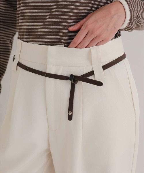 miette(ミエット)の「ローライズスラックスパンツ(その他パンツ・レディース・チャコール/グレイッシュベージュ/ブラック/オフホワイト・M/L/S)」の11枚目の写真