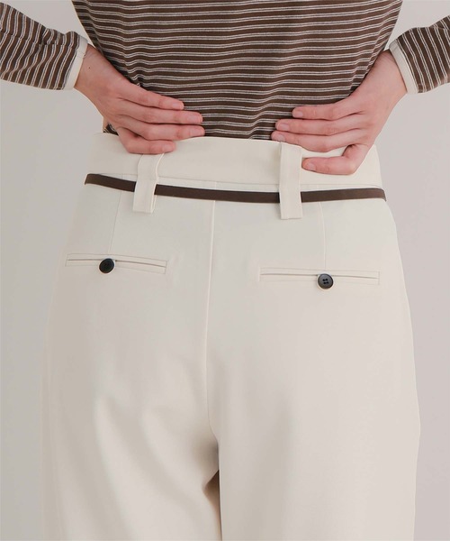 miette(ミエット)の「ローライズスラックスパンツ(その他パンツ・レディース・チャコール/グレイッシュベージュ/ブラック/オフホワイト・M/L/S)」の12枚目の写真