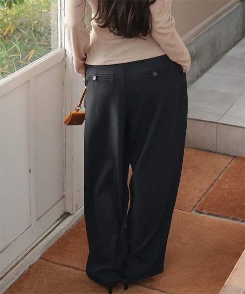 miette(ミエット)の「ローライズスラックスパンツ(その他パンツ・レディース・チャコール/グレイッシュベージュ/ブラック/オフホワイト・M/L/S)」の20枚目の写真