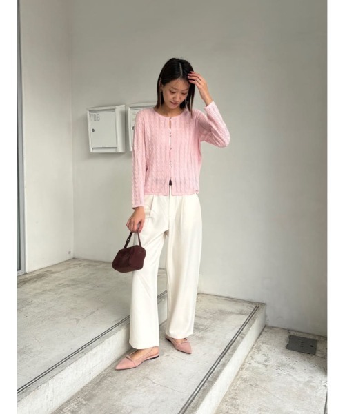 miette(ミエット)の「ローライズスラックスパンツ(その他パンツ・レディース・チャコール/グレイッシュベージュ/ブラック/オフホワイト・M/L/S)」の12枚目の写真