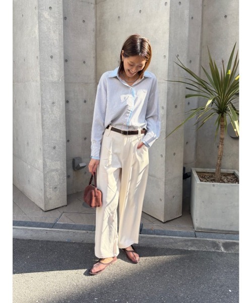 miette(ミエット)の「ローライズスラックスパンツ(その他パンツ・レディース・チャコール/グレイッシュベージュ/ブラック/オフホワイト・M/L/S)」の13枚目の写真