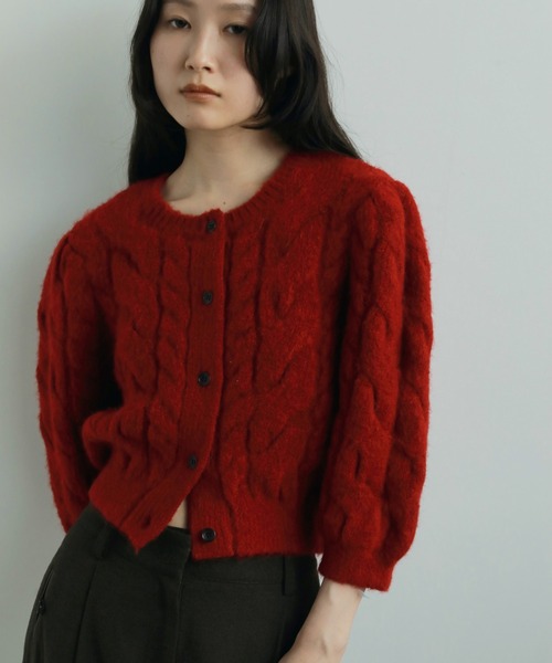 トップス anuke Halfsleeve Cable Cardigan Halfsleeve Cable Cardigan（カーディガン/ボレロ）｜anuke