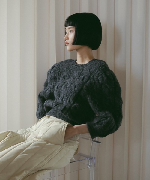 セール】Halfsleeve Cable Cardigan（カーディガン/ボレロ）｜anuke