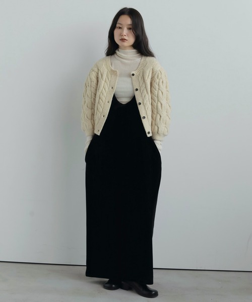 Halfsleeve Cable Cardigan（カーディガン/ボレロ）｜anuke