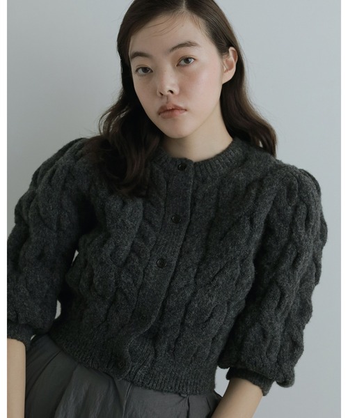 áunke Halfsleeve Cable Cardigan anuke（アンヌーク） カーディガン Halfsleeve Cable Cardigan