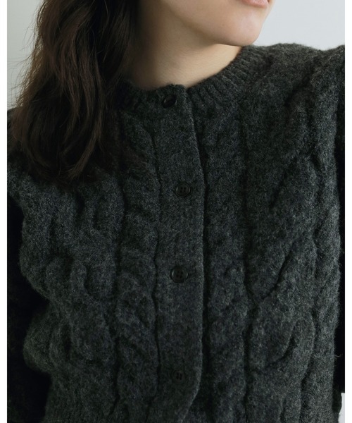 Halfsleeve Cable Cardigan（カーディガン/ボレロ）｜anuke