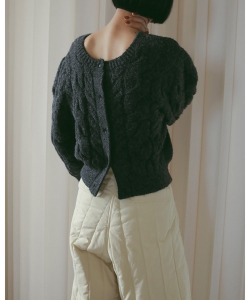 Halfsleeve Cable Cardigan（カーディガン/ボレロ）｜anuke