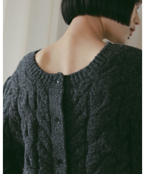 áunke Halfsleeve Cable Cardigan anuke（アンヌーク） カーディガン Halfsleeve Cable Cardigan
