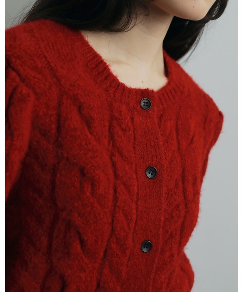 Halfsleeve Cable Cardigan（カーディガン/ボレロ）｜anuke