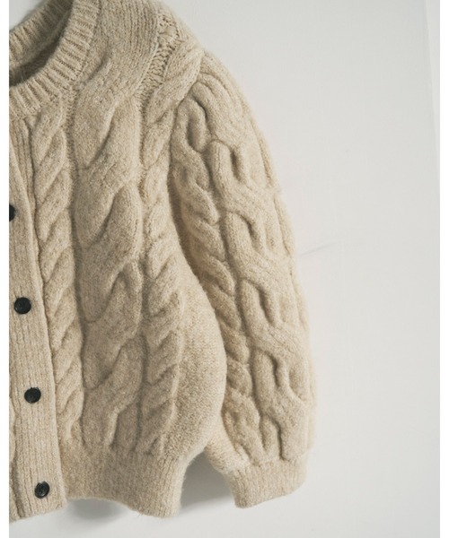 Halfsleeve Cable Cardigan（カーディガン/ボレロ）｜anuke
