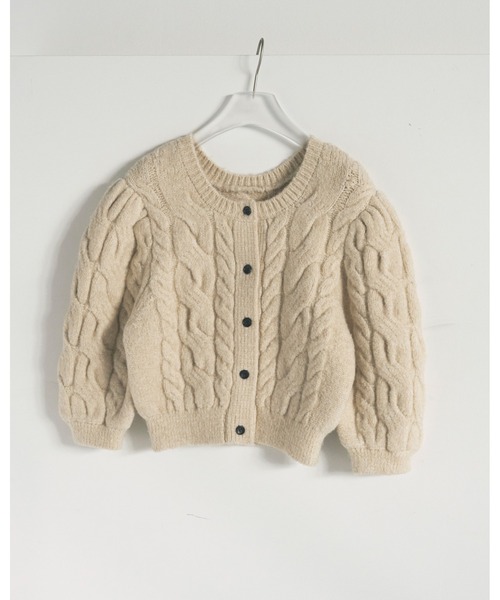 カーディガン anuke Cable Knit Cardigan anuke（アンヌーク）の「Cable Knit Cardigan（ニット/セーター）」 - WEAR