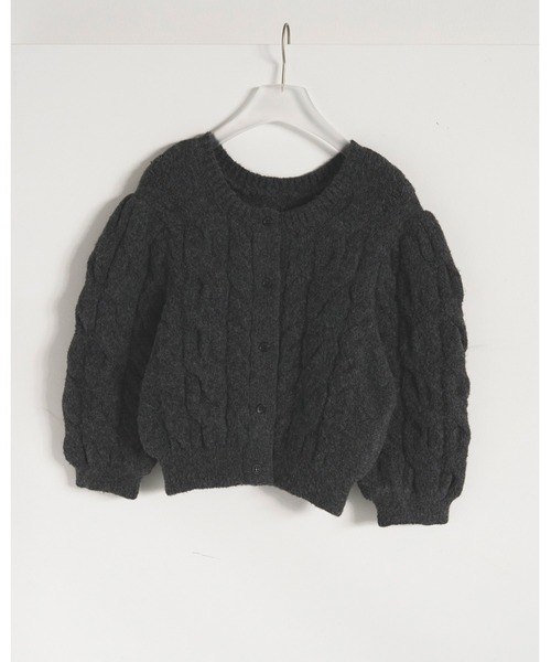 áunke Halfsleeve Cable Cardigan anuke（アンヌーク） カーディガン Halfsleeve Cable Cardigan