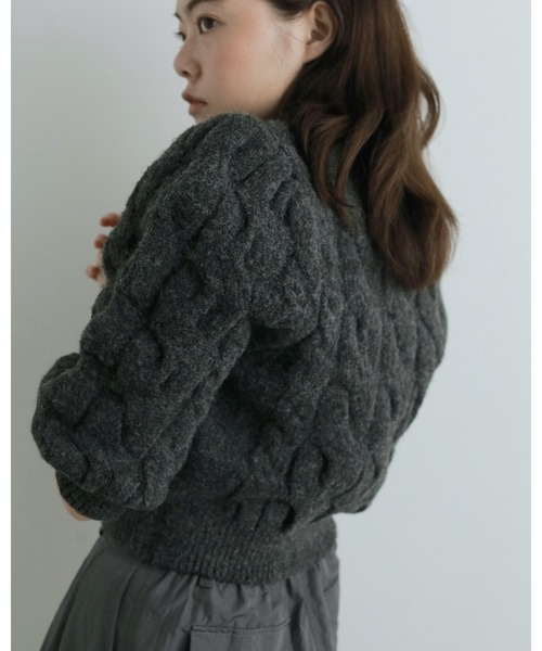 Halfsleeve Cable Cardigan（カーディガン/ボレロ）｜anuke