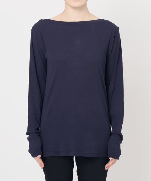 JOURNAL STANDARD(ジャーナルスタンダード)の「《追加3》シアーフライス2WAYロングスリーブ(Tシャツ/カットソー・レディース・ブラック/ブラウン/ネイビー/ホワイト・FREE)」の5枚目の写真