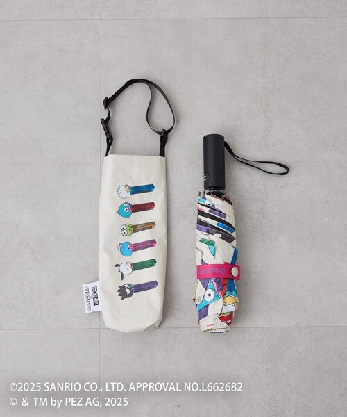 はぴだんぶい×PEZ(ペッツ)×ear】晴雨兼用折りたたみ傘/日傘