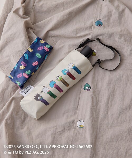 はぴだんぶい×PEZ(ペッツ)×ear】晴雨兼用折りたたみ傘/日傘