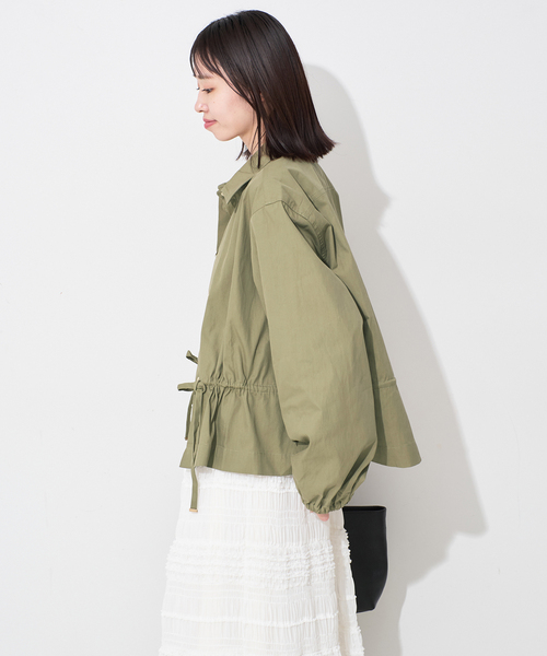 SLOBE IENA（スローブイエナ）の「ONE TEASPOON/ワンティースプーン シャツジャケット TIE WAIST COTTON SHI（ブルゾン・レディース・カーキ・FREE）」の8枚目の写真