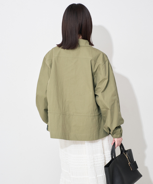 SLOBE IENA（スローブイエナ）の「ONE TEASPOON/ワンティースプーン シャツジャケット TIE WAIST COTTON SHI（ブルゾン・レディース・カーキ・FREE）」の9枚目の写真