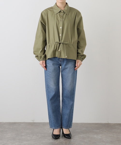 SLOBE IENA（スローブイエナ）の「ONE TEASPOON/ワンティースプーン シャツジャケット TIE WAIST COTTON SHI（ブルゾン・レディース・カーキ・FREE）」の10枚目の写真