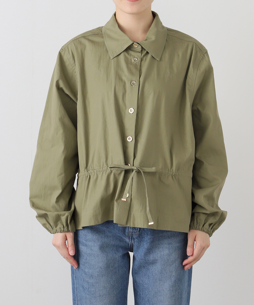 SLOBE IENA（スローブイエナ）の「ONE TEASPOON/ワンティースプーン シャツジャケット TIE WAIST COTTON SHI（ブルゾン・レディース・カーキ・FREE）」の11枚目の写真