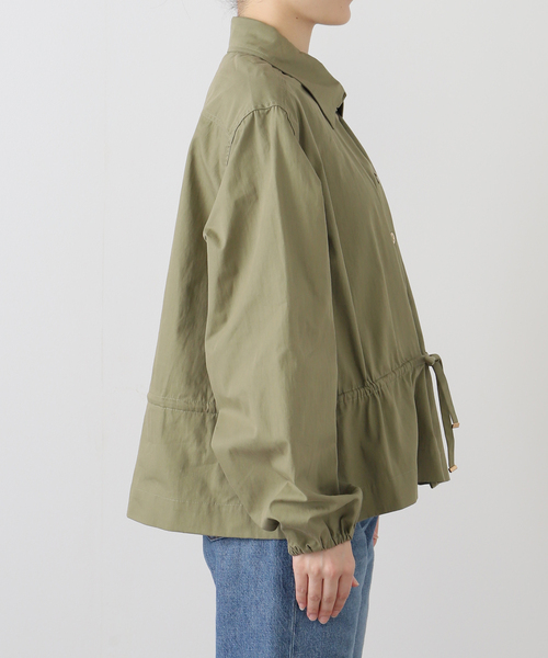 SLOBE IENA（スローブイエナ）の「ONE TEASPOON/ワンティースプーン シャツジャケット TIE WAIST COTTON SHI（ブルゾン・レディース・カーキ・FREE）」の14枚目の写真
