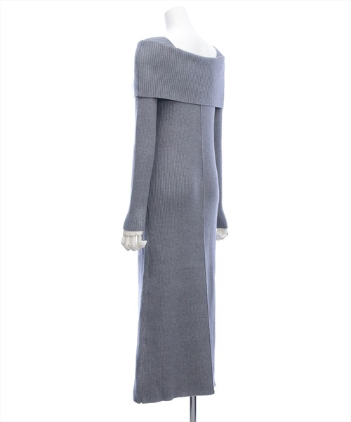 CLEAR BASIC（クリアベーシック）の「オフショル風ニットワンピース[大人 フェミニン 上品]≪AW新作≫（ワンピース・レディース・アイボリー/グレイッシュベージュ/杢グレー・F）」の9枚目の写真