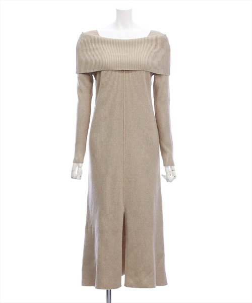 CLEAR BASIC（クリアベーシック）の「オフショル風ニットワンピース[大人 フェミニン 上品]≪AW新作≫（ワンピース・レディース・アイボリー/グレイッシュベージュ/杢グレー・F）」の18枚目の写真