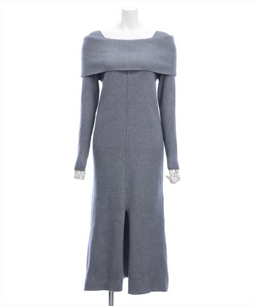 CLEAR BASIC（クリアベーシック）の「オフショル風ニットワンピース[大人 フェミニン 上品]≪AW新作≫（ワンピース・レディース・アイボリー/グレイッシュベージュ/杢グレー・F）」の19枚目の写真