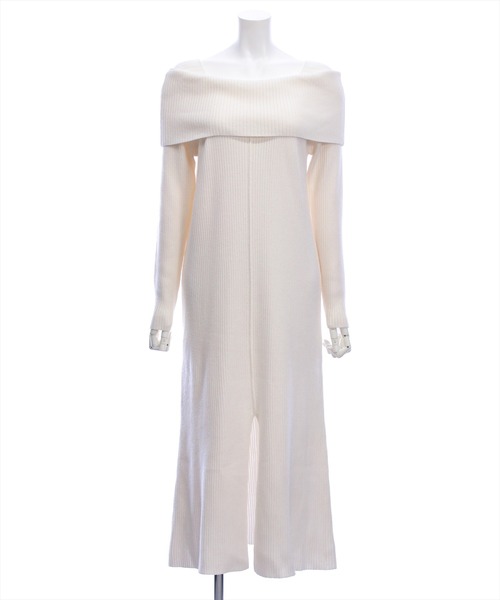 CLEAR BASIC（クリアベーシック）の「オフショル風ニットワンピース[大人 フェミニン 上品]≪AW新作≫（ワンピース・レディース・アイボリー/グレイッシュベージュ/杢グレー・F）」の17枚目の写真