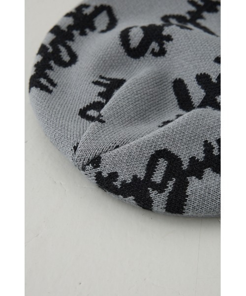 AZUL by moussy(アズールバイマウジー)の「総ロゴニット帽(ニットキャップ/ビーニー・メンズ・グレー/ブラック・FREE)」の16枚目の写真