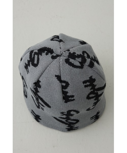 AZUL by moussy(アズールバイマウジー)の「総ロゴニット帽(ニットキャップ/ビーニー・メンズ・グレー/ブラック・FREE)」の18枚目の写真