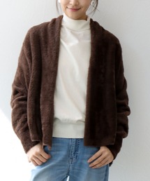 フェザー調カーディガン