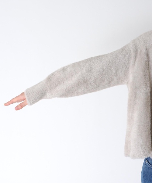 Jines（ジネス）の「フェザー調カーディガン（カーディガン/ボレロ・レディース・ブラウン/グレー・38）」の5枚目の写真