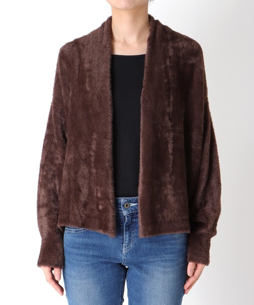 Jines（ジネス）の「フェザー調カーディガン（カーディガン/ボレロ・レディース・ブラウン/グレー・38）」の22枚目の写真