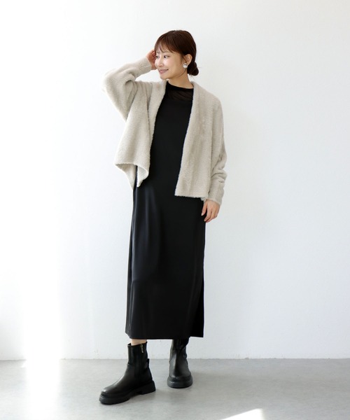 Jines（ジネス）の「フェザー調カーディガン（カーディガン/ボレロ・レディース・ブラウン/グレー・38）」の18枚目の写真