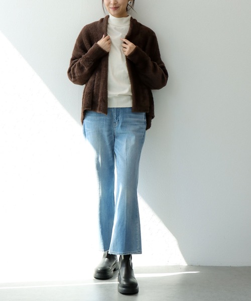 Jines（ジネス）の「フェザー調カーディガン（カーディガン/ボレロ・レディース・ブラウン/グレー・38）」の13枚目の写真