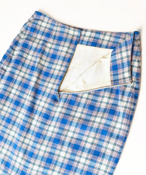 HOLIDAY(ホリデイ)の「CHECK SLIM SKIRT チェックスリムスカート(スカート・レディース・ブルー・ONE SIZE)」の4枚目の写真