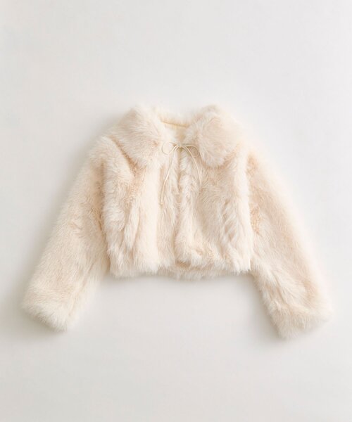 セール】リボン付きファーブルゾン（ブルゾン）｜OLIVE des OLIVE