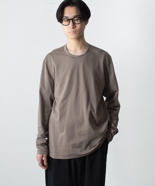ATTACHMENT（アタッチメント）の「コットン ダブルフェイス スリムフィット L/S TEE / COTTON DOUBLE FACE SLIM FIT L/S TEE（Tシャツ/カットソー・メンズ・ダークベージュ/ダークグレー/ブラウン/ホワイト/ブラック・3/2/1）」の20枚目の写真