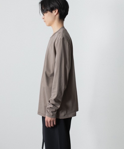 ATTACHMENT（アタッチメント）の「コットン ダブルフェイス スリムフィット L/S TEE / COTTON DOUBLE FACE SLIM FIT L/S TEE（Tシャツ/カットソー・メンズ・ダークベージュ/ダークグレー/ブラウン/ホワイト/ブラック・3/2/1）」の22枚目の写真