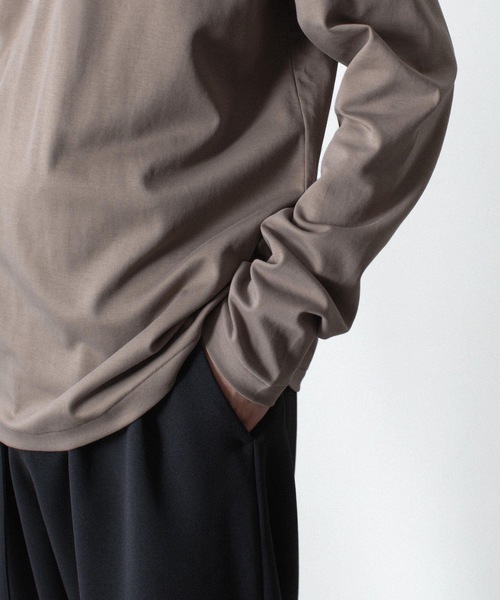ATTACHMENT（アタッチメント）の「コットン ダブルフェイス スリムフィット L/S TEE / COTTON DOUBLE FACE SLIM FIT L/S TEE（Tシャツ/カットソー・メンズ・ダークベージュ/ダークグレー/ブラウン/ホワイト/ブラック・3/2/1）」の12枚目の写真